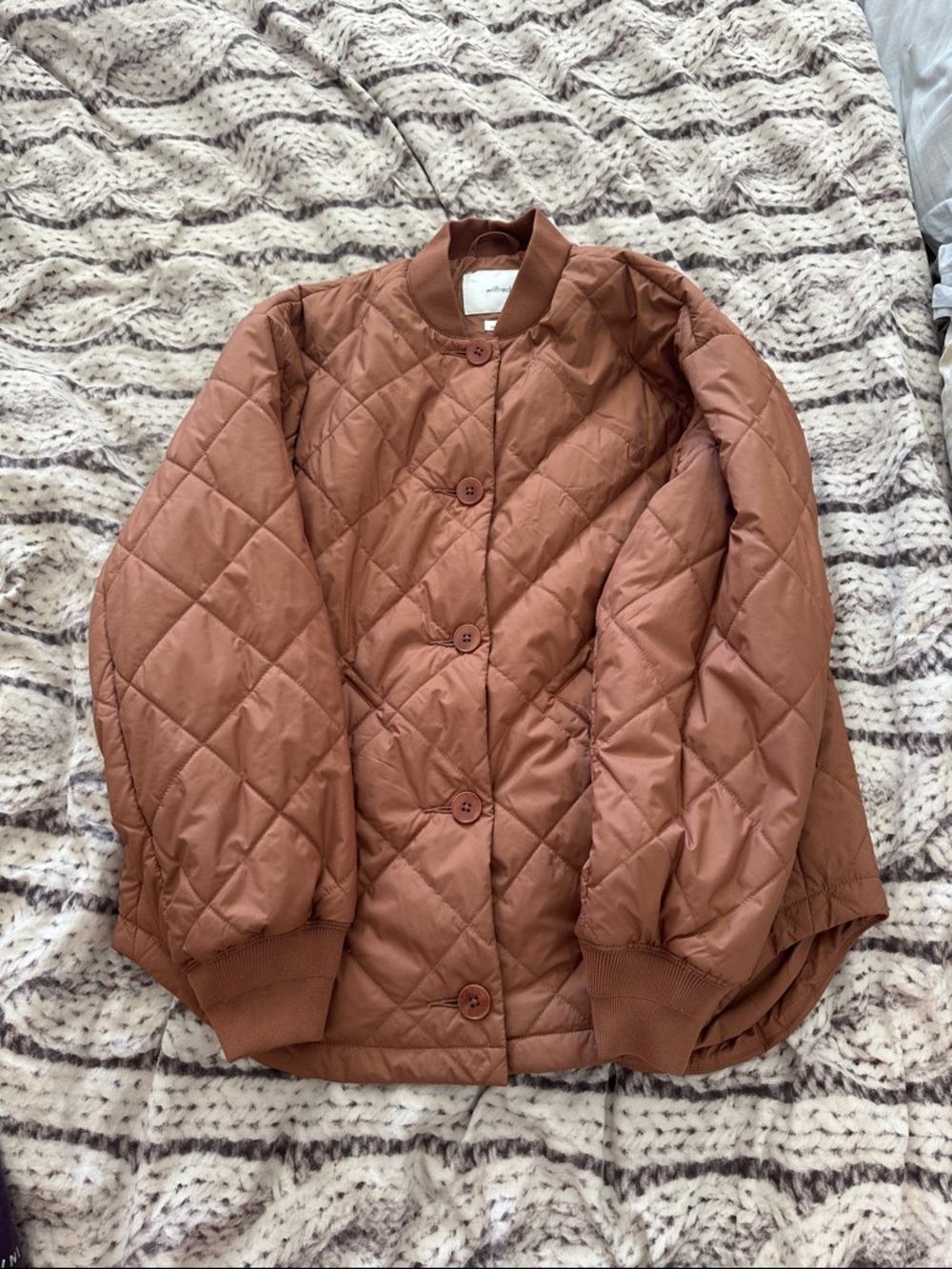 Wilfred Pavant Quilted Puffer Jacket in Rusty Brown XXS